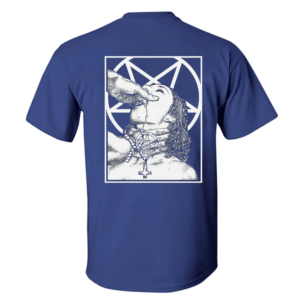 Satanic Nun Printed Men's T-shirt