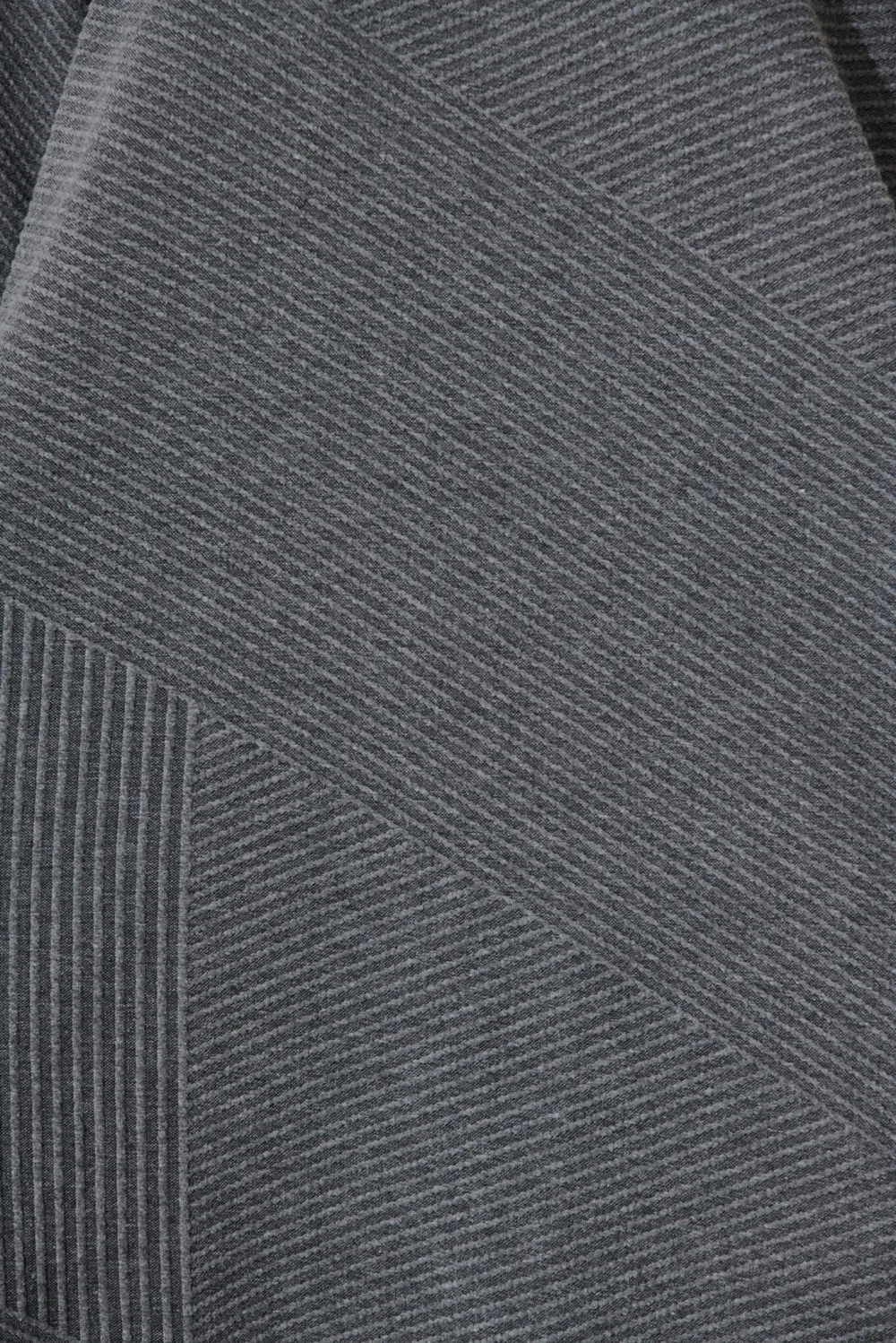 Gray Asymmetric Belted Knit Dress