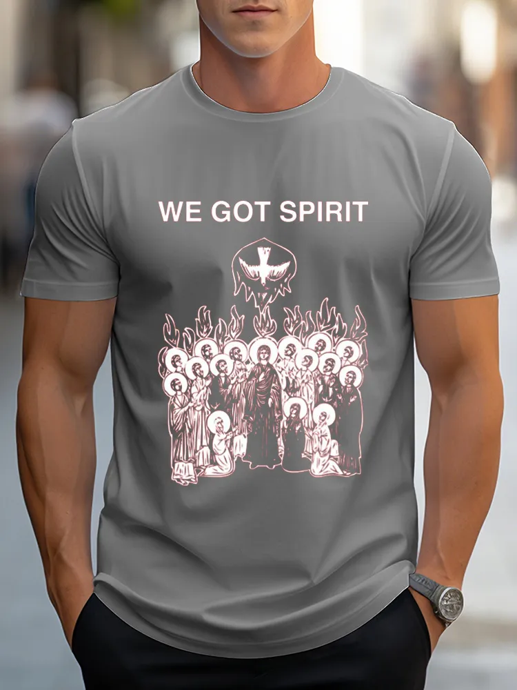 Men'S We Got Spirit Pure Cotton Short-Sleeved T-Shirt