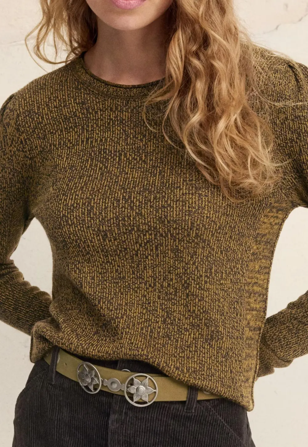 Flecked sweater
Wool & organic cotton