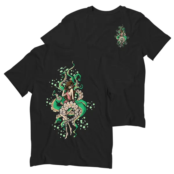 Octopus Girl Printed Men's T-shirt