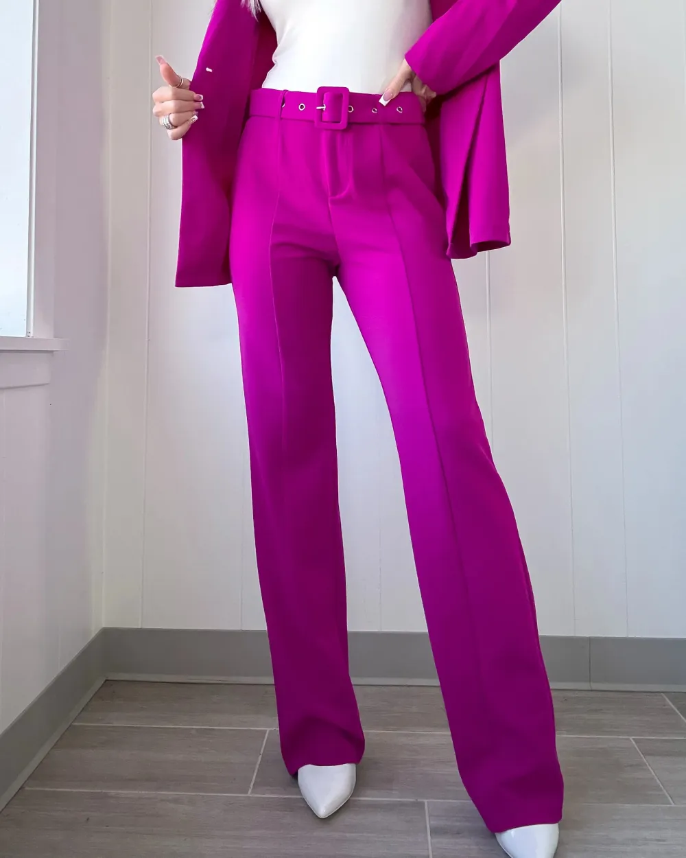 Winning Awards Blazer & Pants Set - Magenta