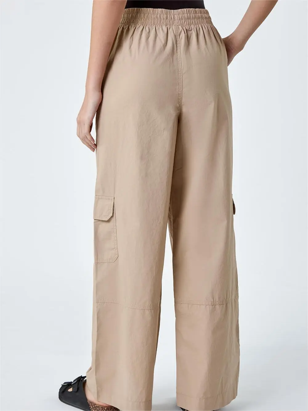 Khaki Lace-Up Trousers