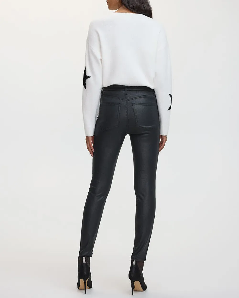 Skinny-Leg High-Rise Coated Pants - The Signature