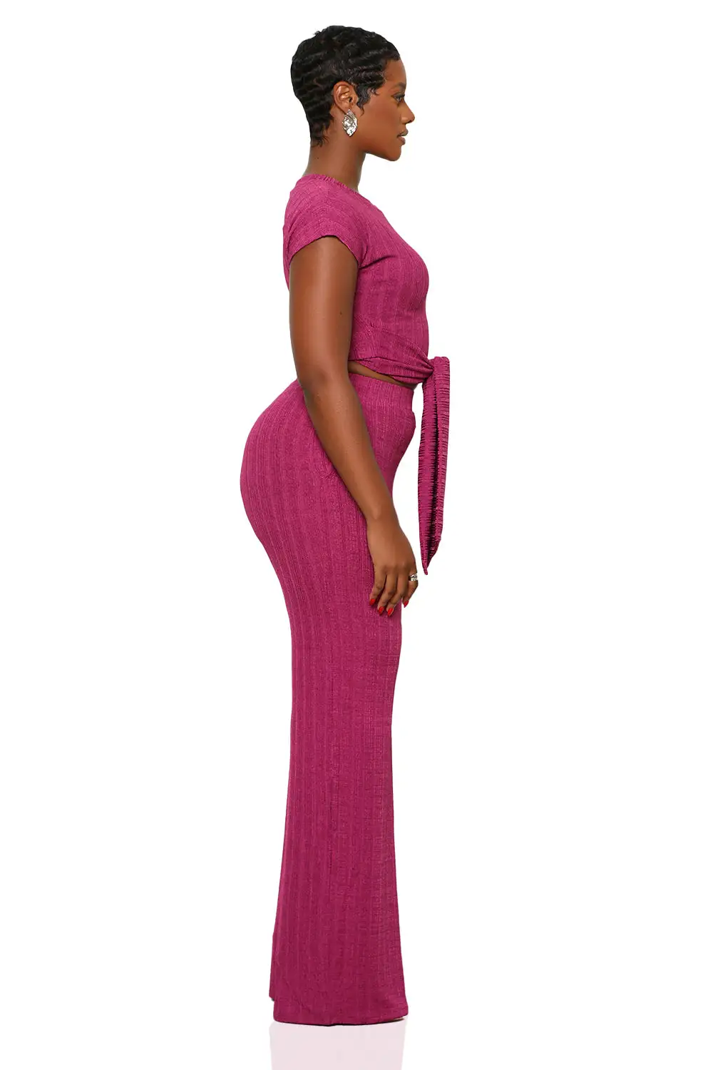 Everyday Casual Pants Set (Plum)