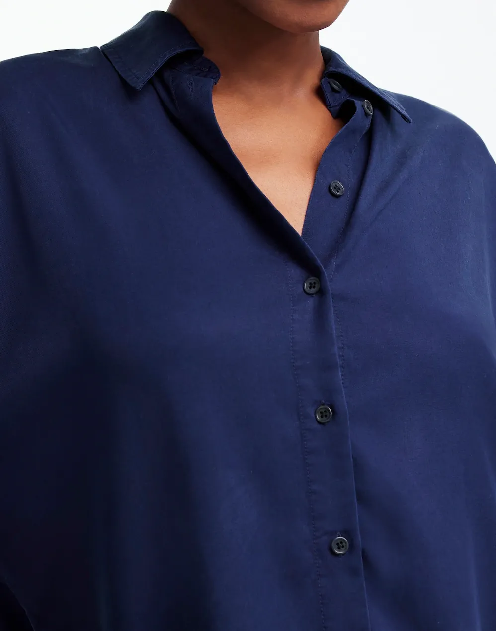 Relaxed Dolman Button-Up Shirt