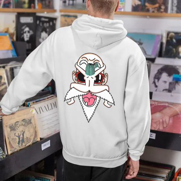Moustache Riding Printed Men's Hoodie