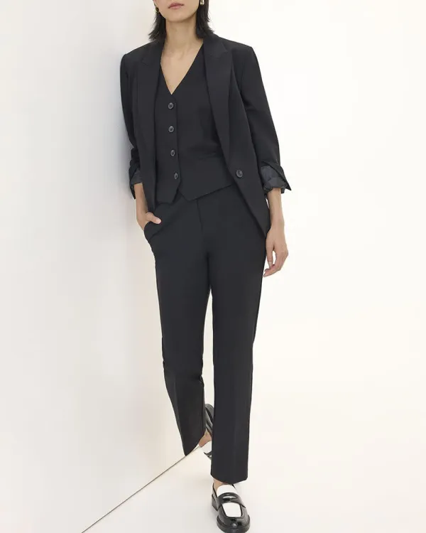 Fitted One-Button Blazer - The Modern Stretch