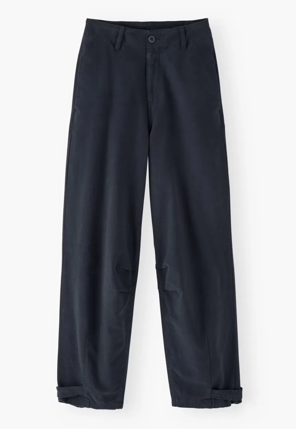 Adjustable-hem trousers
Stretch cotton