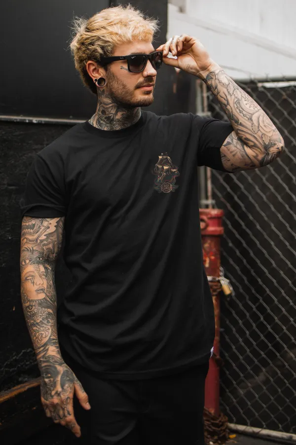 With Strength Determination Printed Men's T-shirt