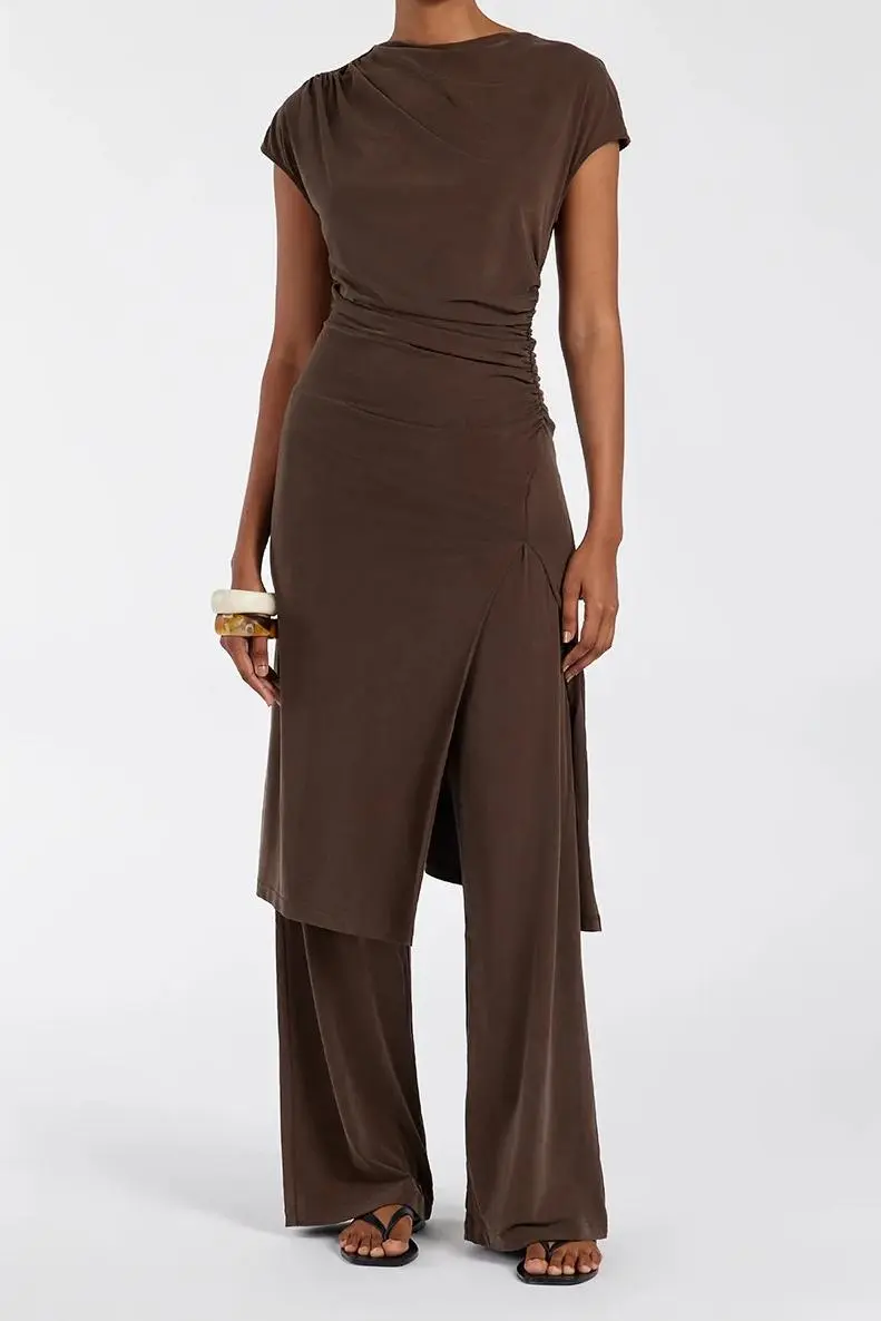 RIO BITTER CHOC WIDE LEG MODAL PANT