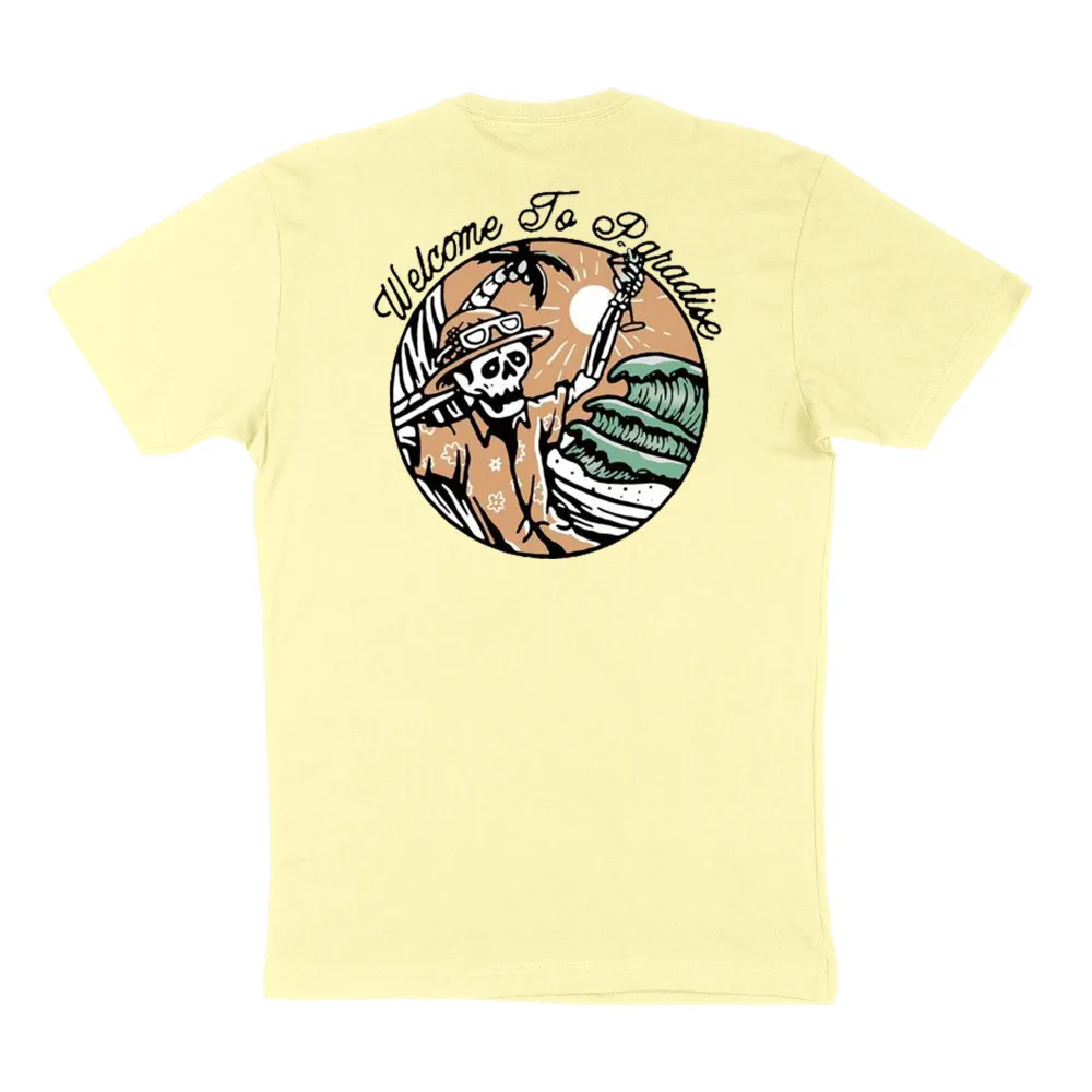 Men'S Summer Round Neck Short Sleeve Casual T-Shirt With Slogan And Skull Print