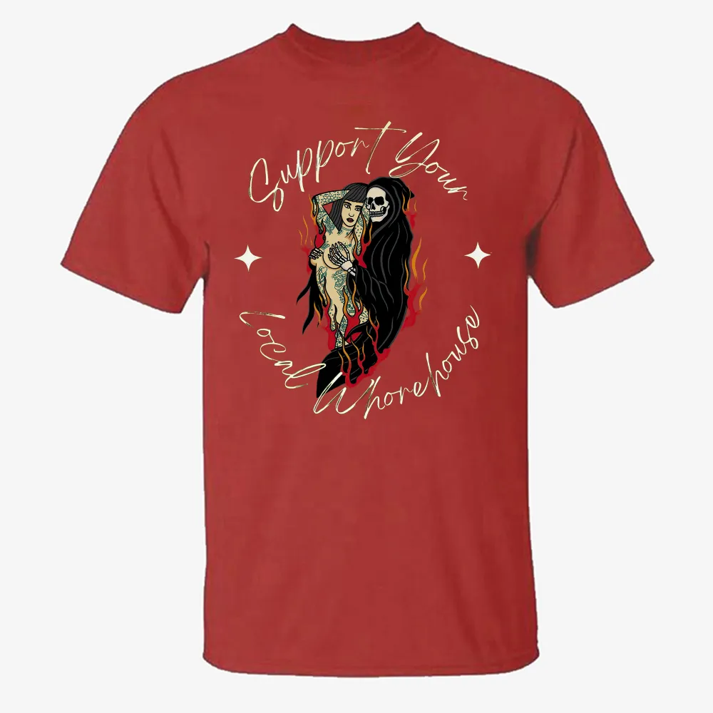 Support Your Local Whorehouse Printed Men's T-shirt