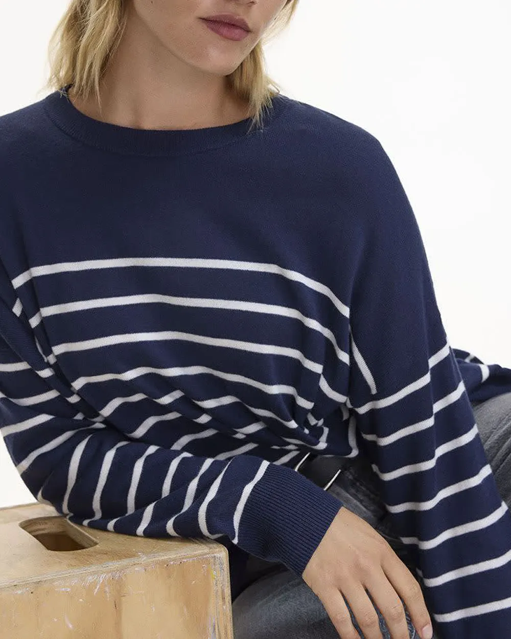 Long-Sleeve Crew-Neck Sweater