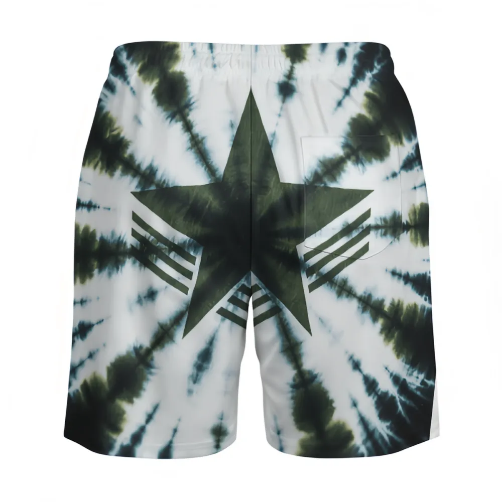 Star Tie-Dye Fashionable Sports Beach Shorts