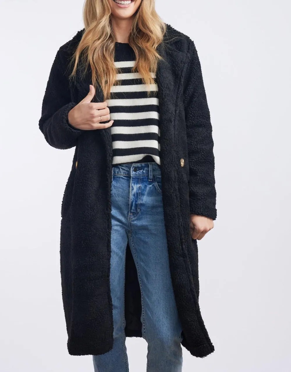 Boucle Coat - Black