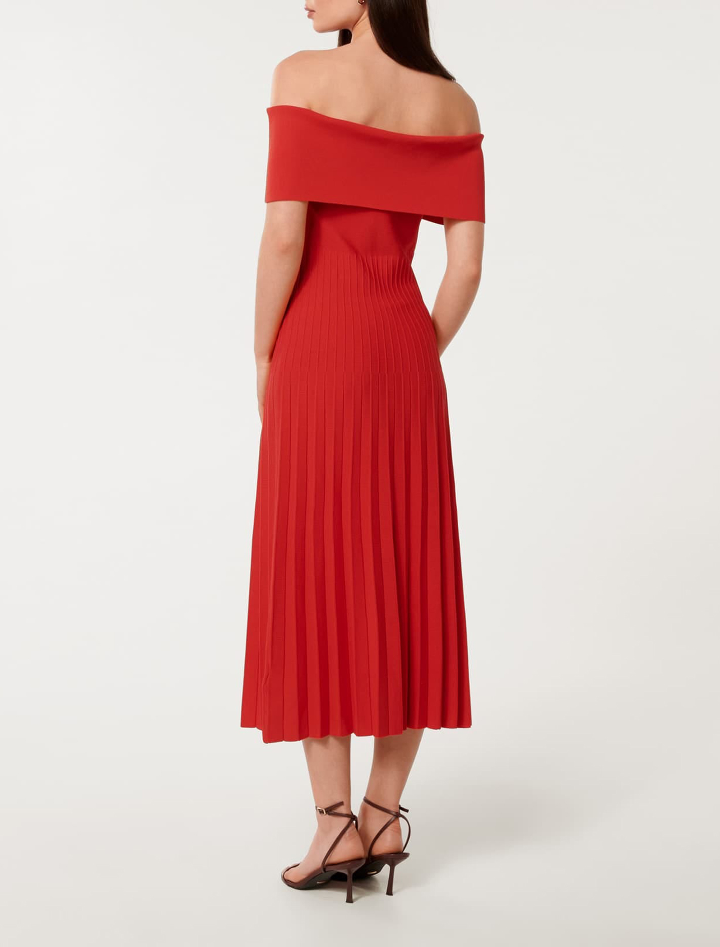 Skye Bardot Knit Midi Dress