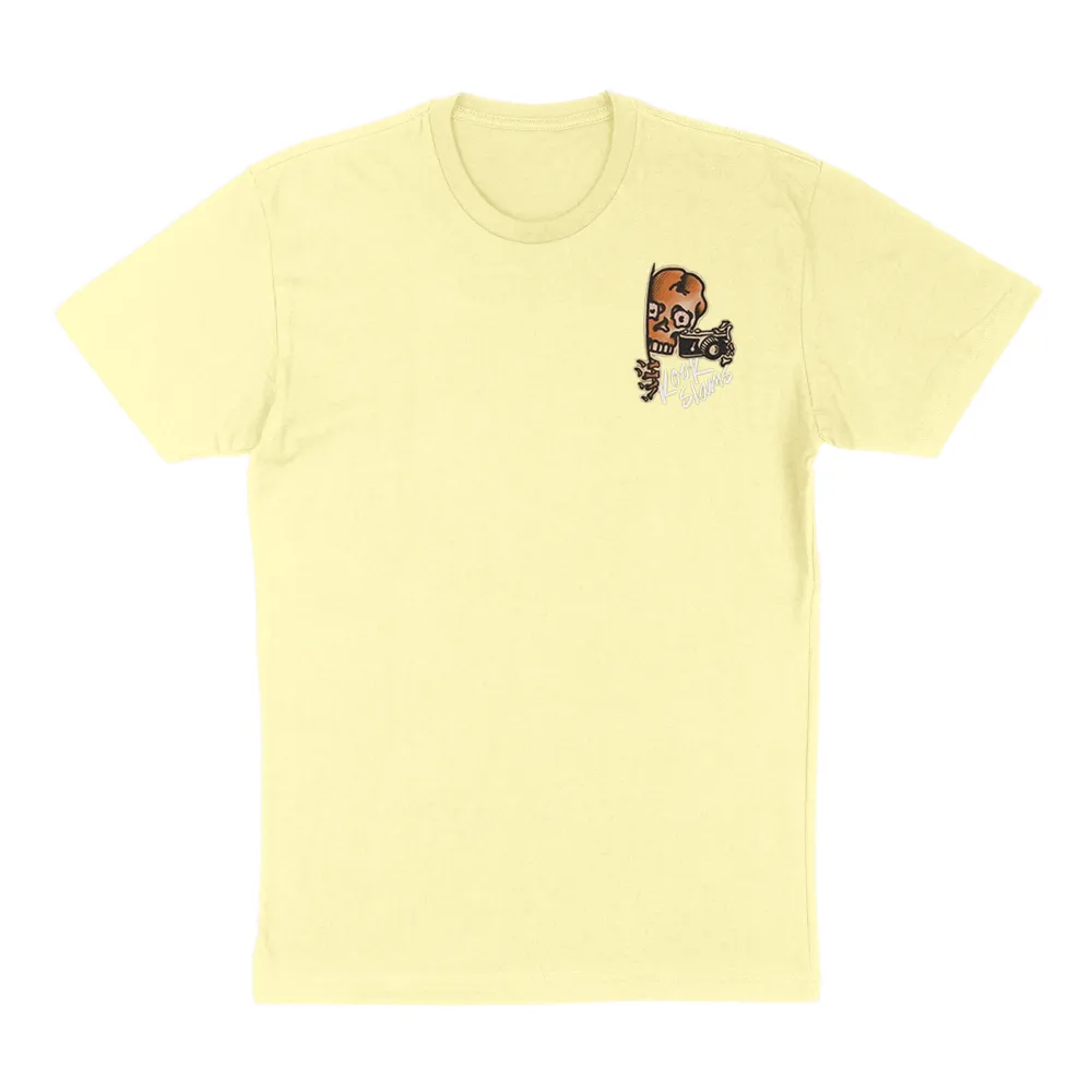 Pure Cotton Photographer T-Shirt With A Round Neck And Casual Short-Sleeved Top