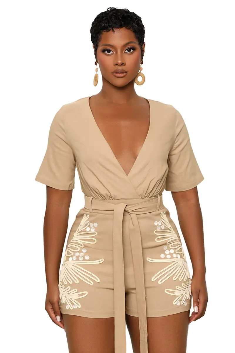 Journey To Arizona Romper (Tan)