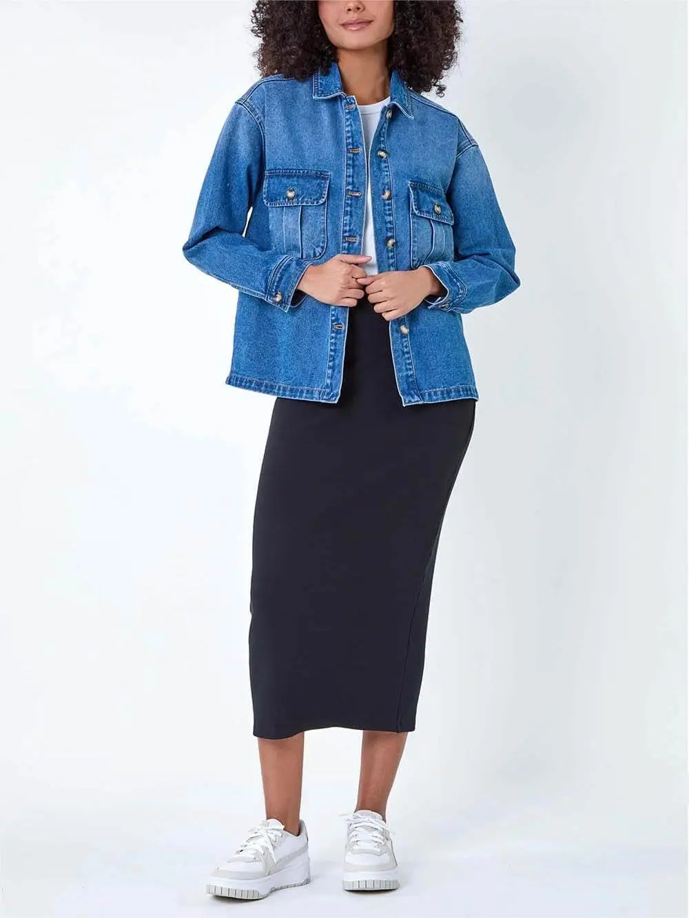 Blue Relaxed Denim Jacket