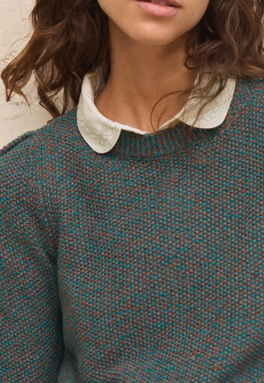 Moss-stitch sweater
Organic cotton