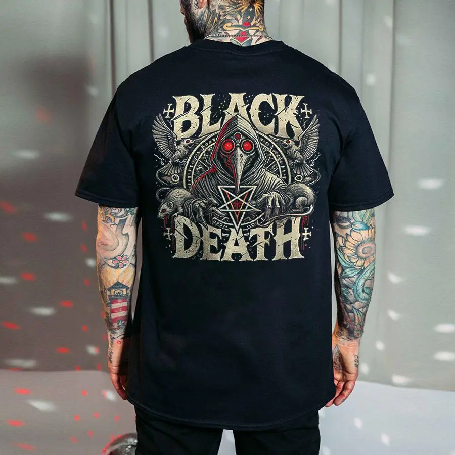 Black Death Printed Men's T-shirt