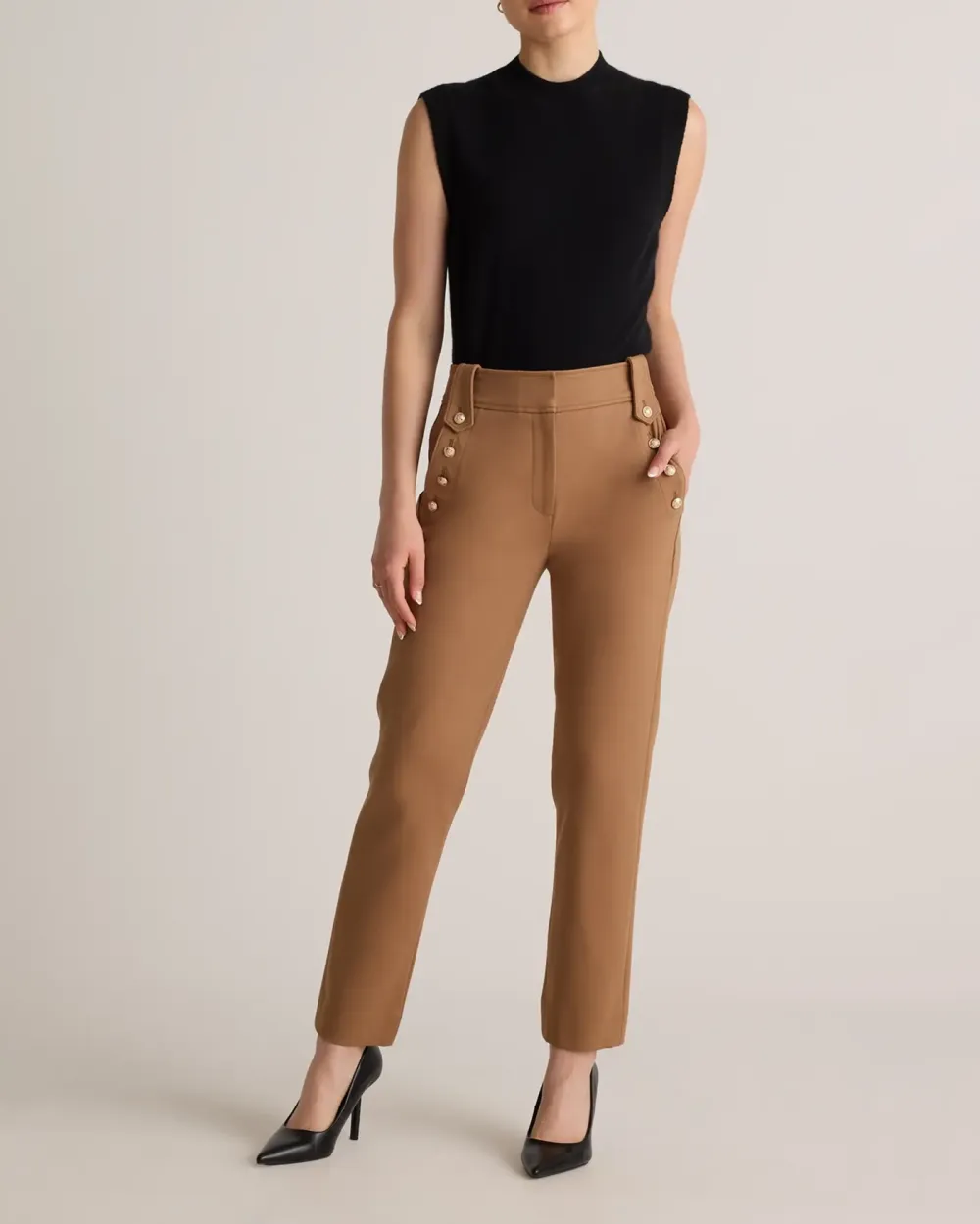 Ultra-Stretch Ponte Straight Leg Mariner Pants