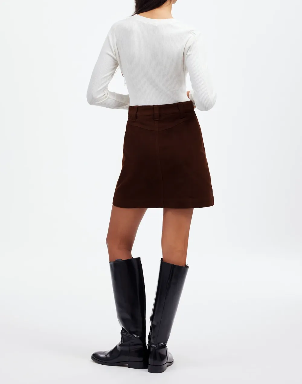 Utility Mini Skirt in Moleskin