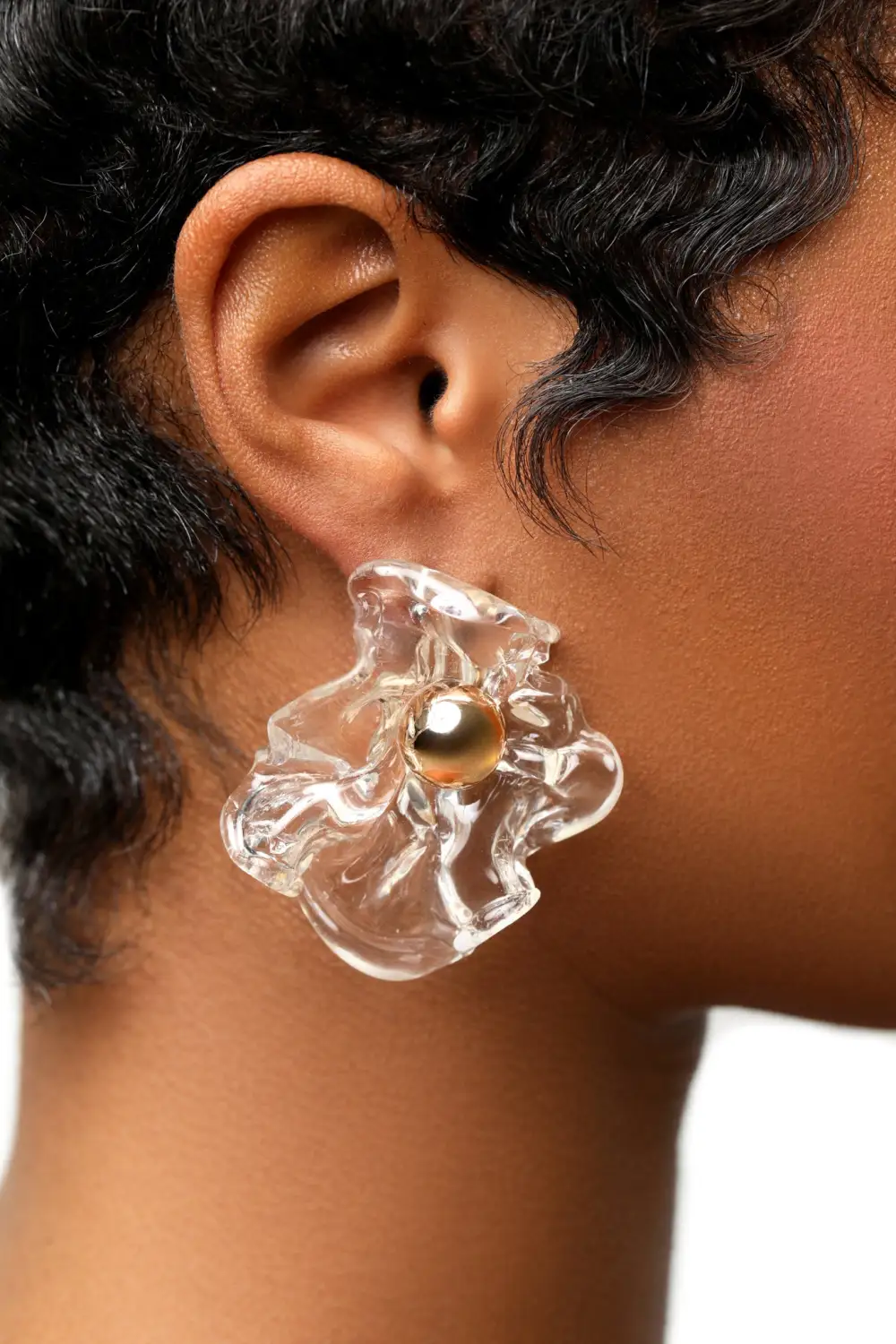 Crystal Clear Floral Earrings