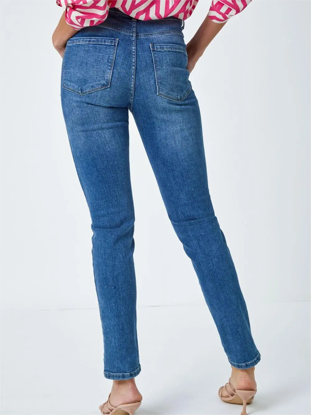 Pocket Skinny Denim Pants