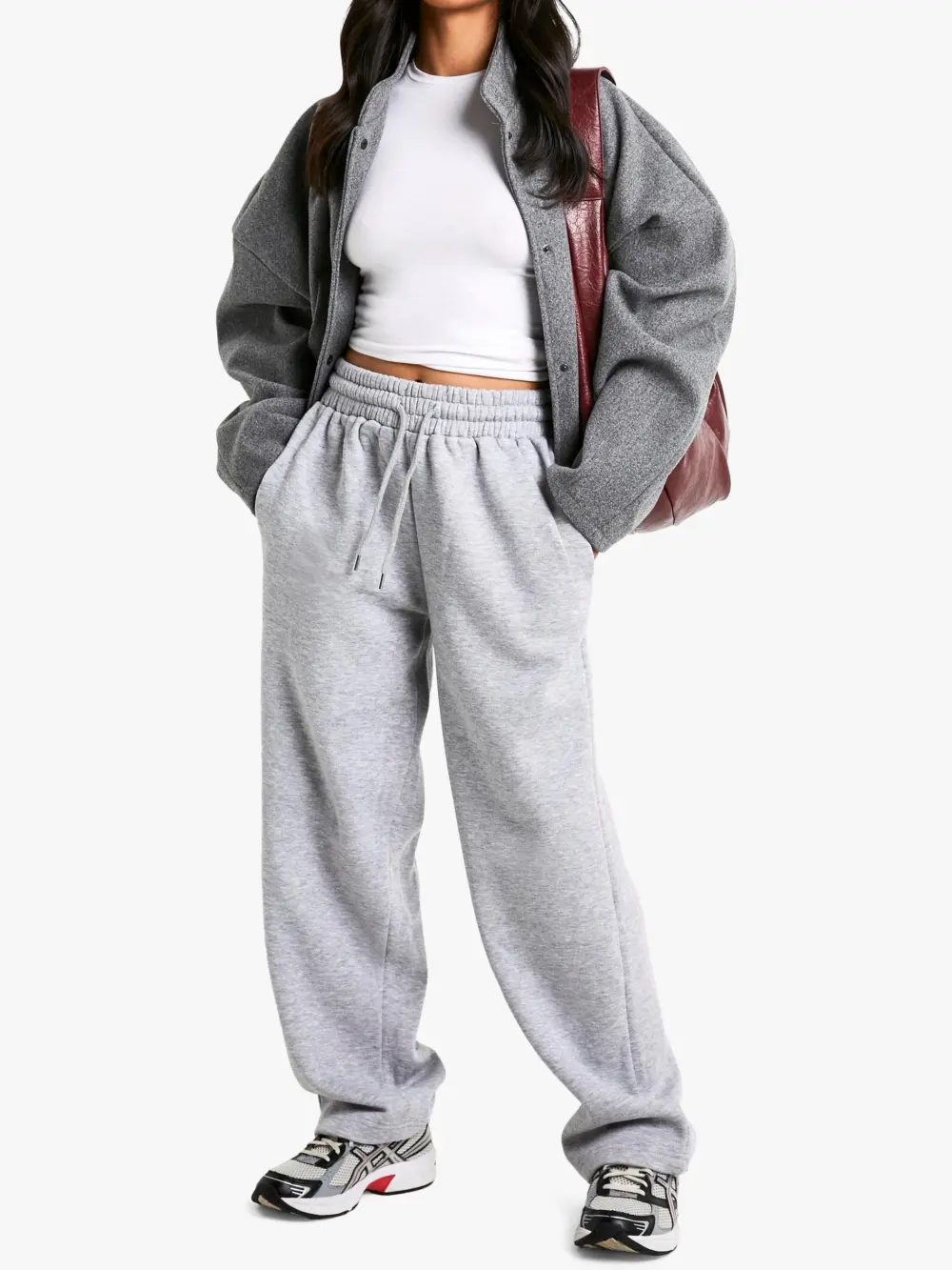 PETITE BASIC STRAIGHT LEG SWEATPANT