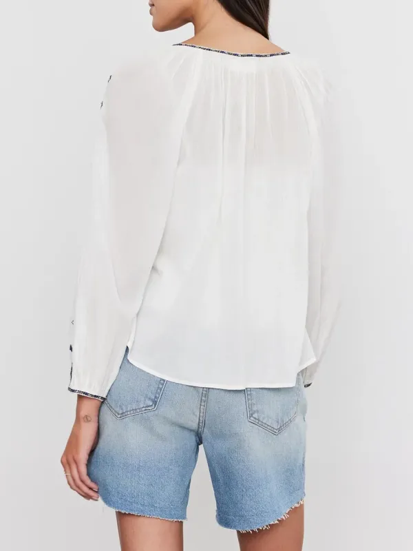 Tina V-neck Cotton Top