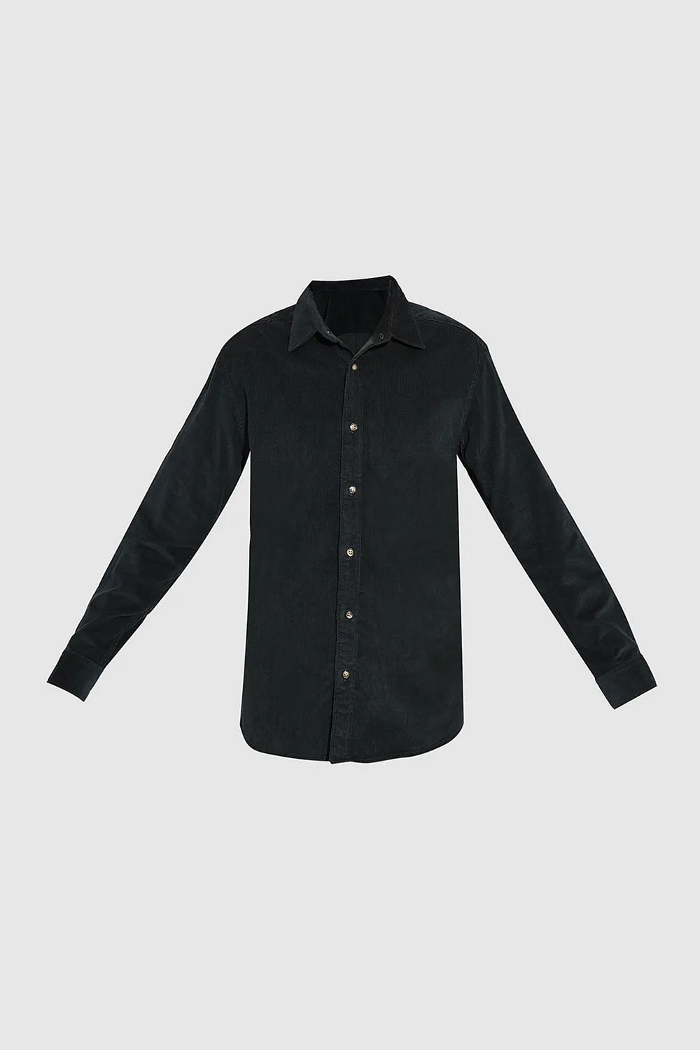 Green Corduroy Full Sleeves Shirt