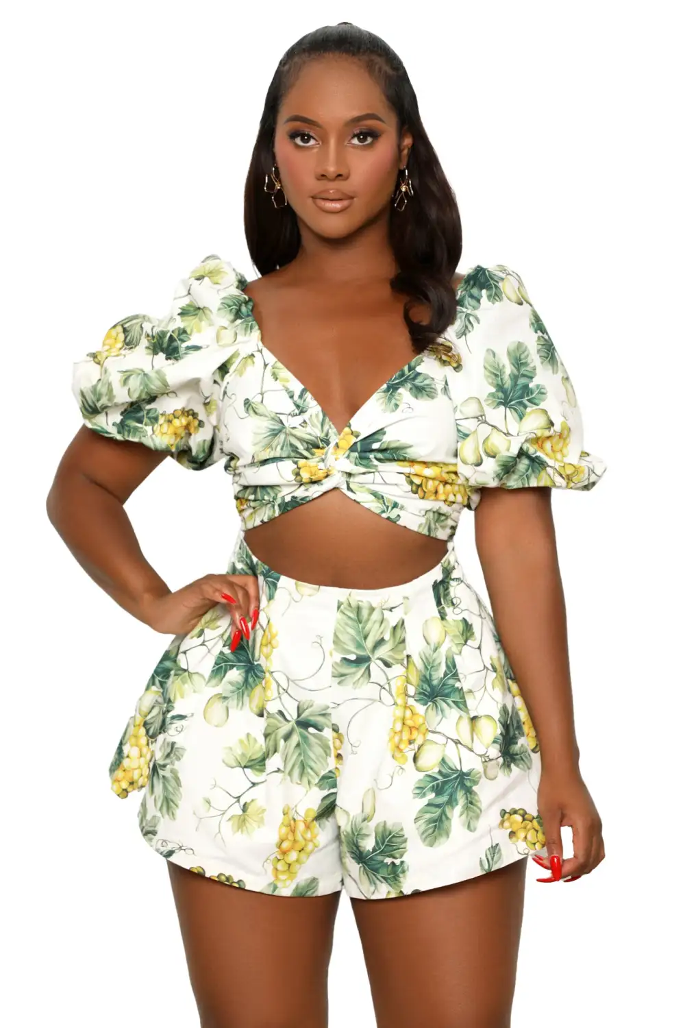 On The Vine Flirty Romper (White Multi)