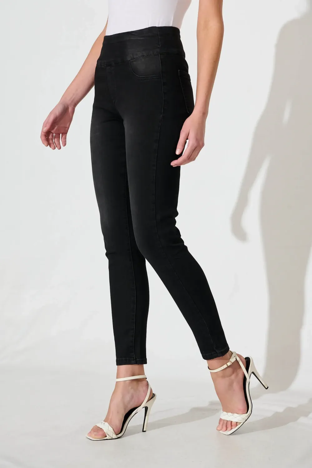 Black High Waisted Skinny Jeans