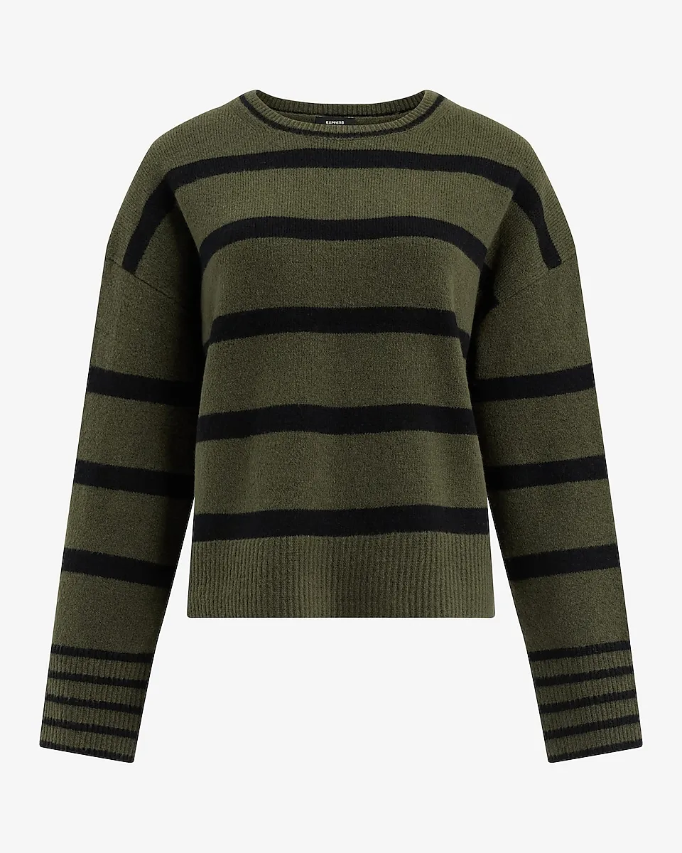 Multi Striped Crew Neck Sweater