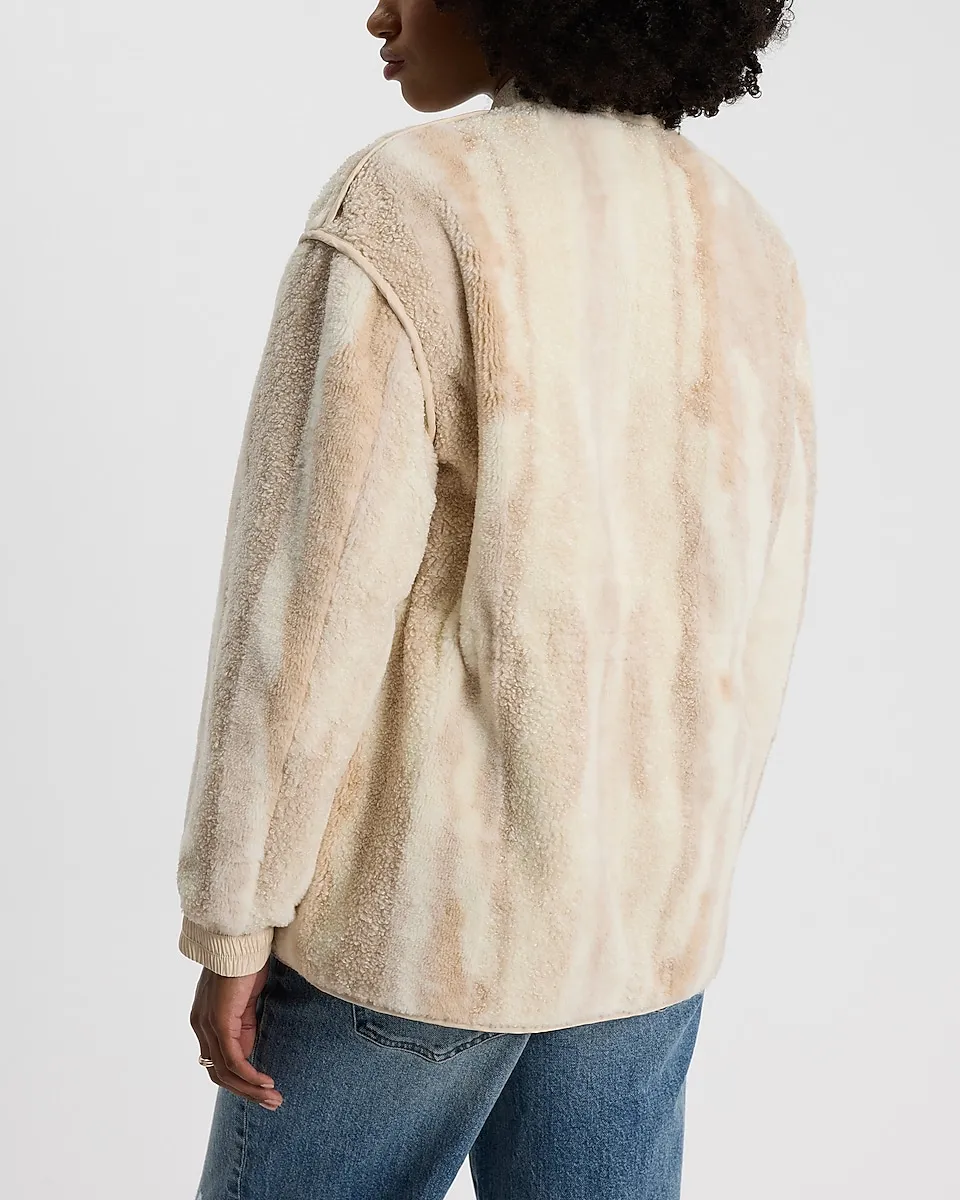 Reversible Quilted Faux Fur Bomber Jacket