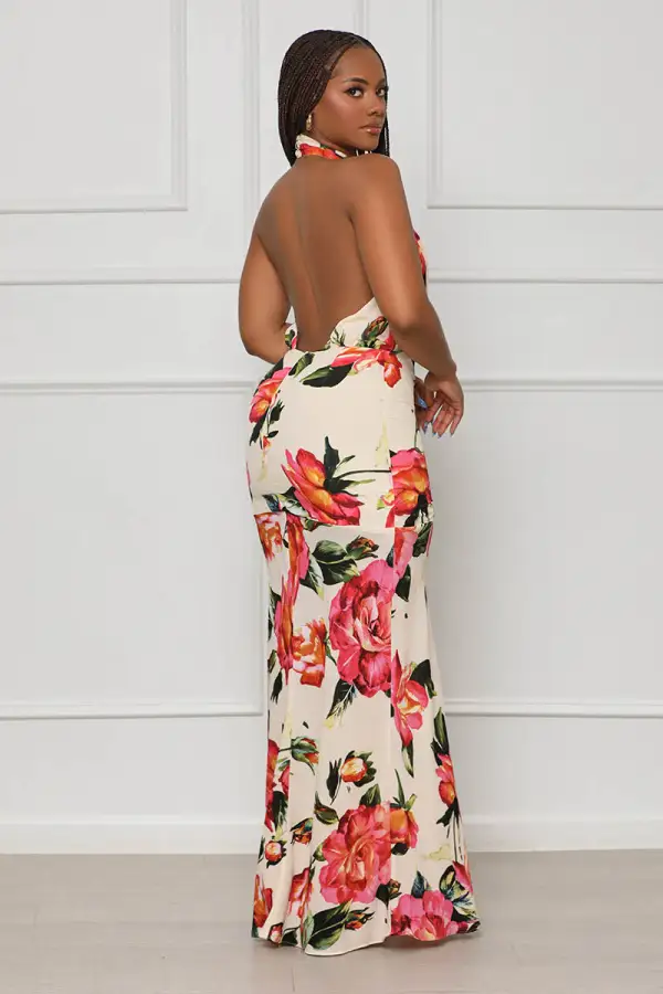 Your Favorite Flower Maxi Dress (Cream Multi)- FINAL SALE