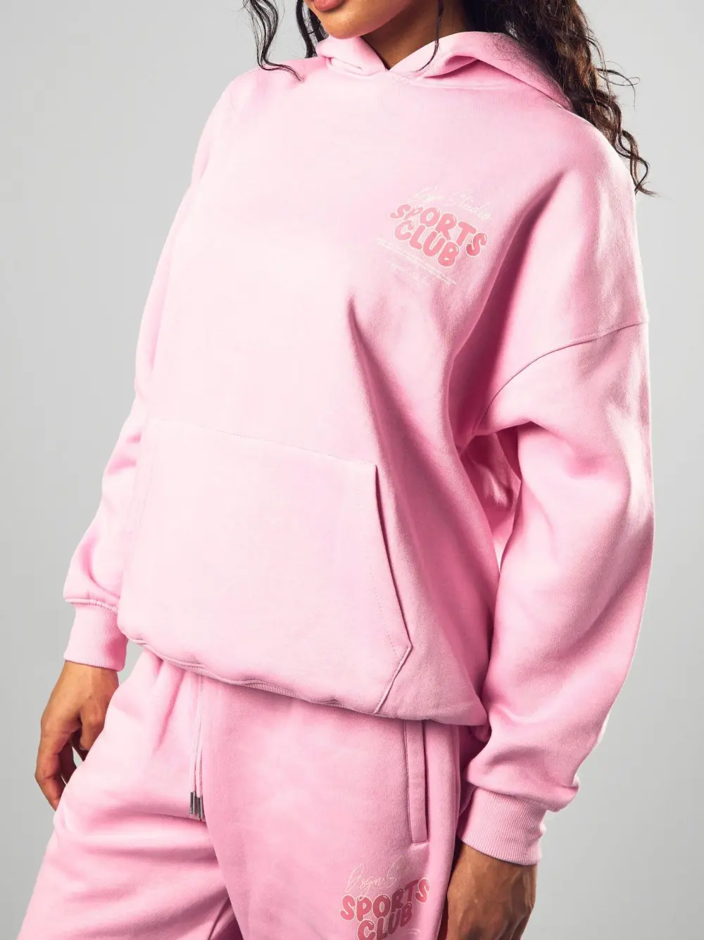 DSGN STUDIO SPORTS BUBBLE SLOGAN OVERSIZED HOODIE