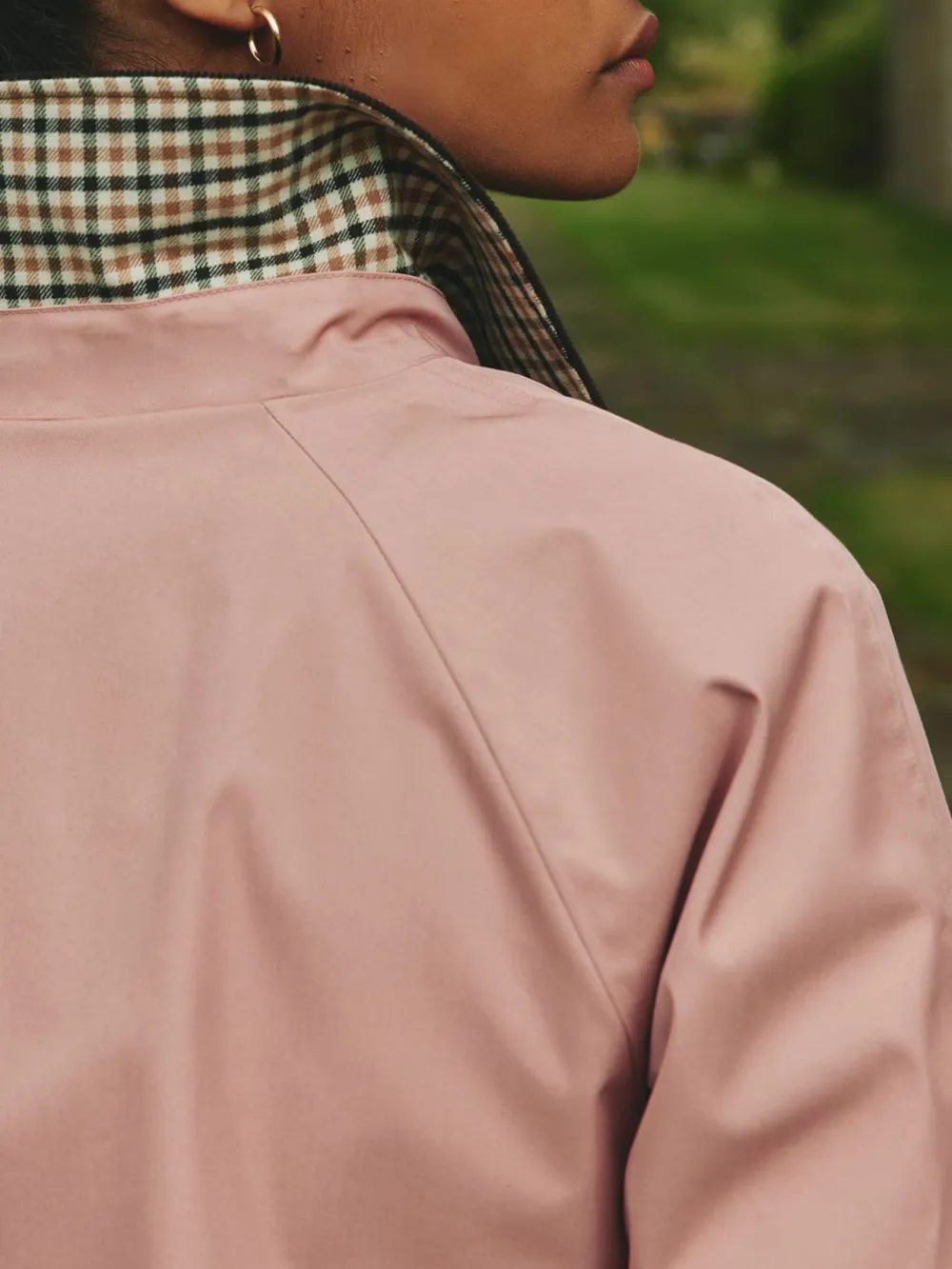 Epwell Pink Waterproof Belted Trench Coat