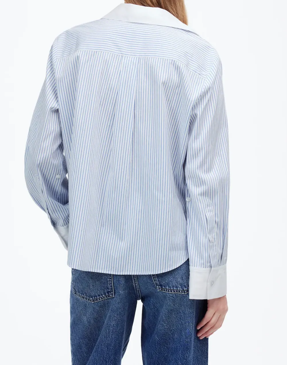 Y-Neck Button-Up Shirt