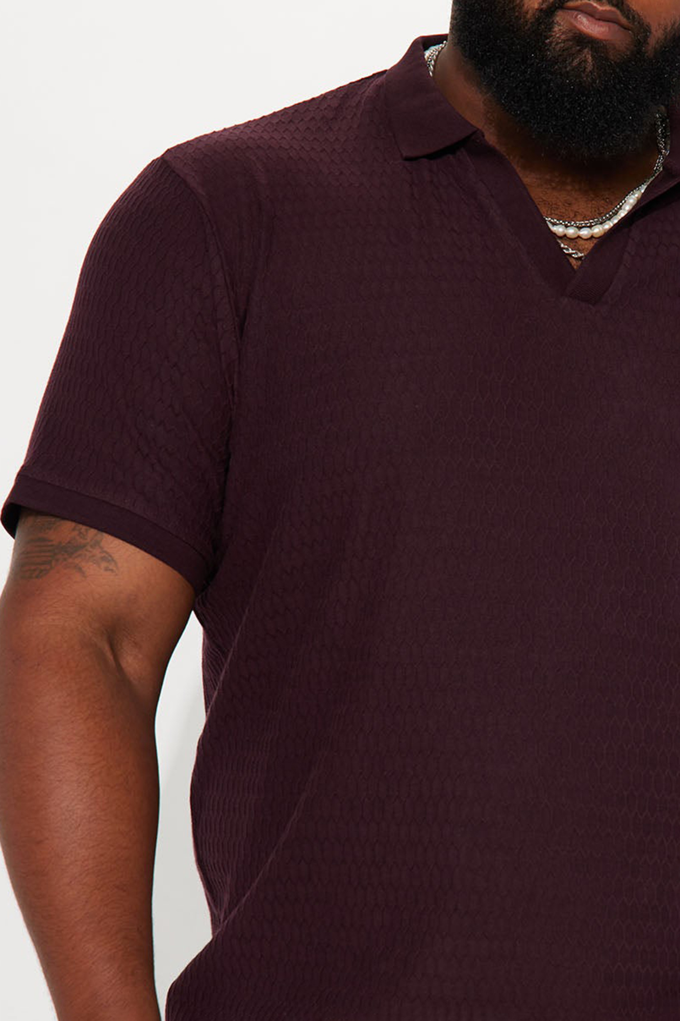 Papi Short Sleeve Polo - Burgundy