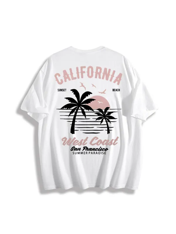 Summer Paradise Sunset Surf Beach Tee