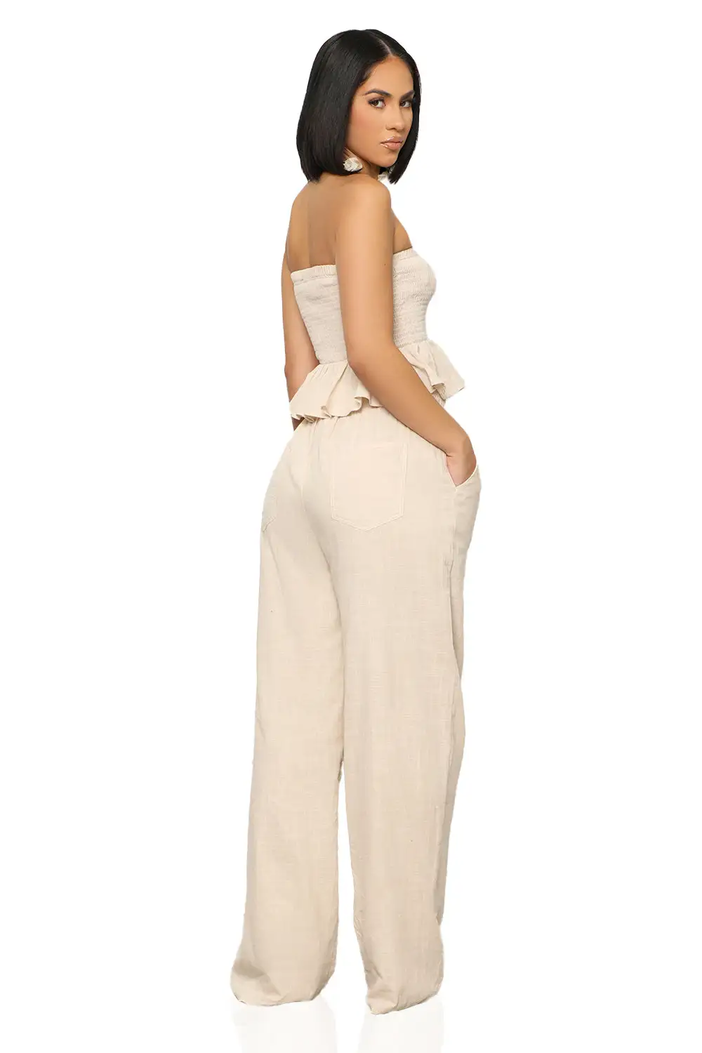 I’m Relaxed Pants Set (Beige)