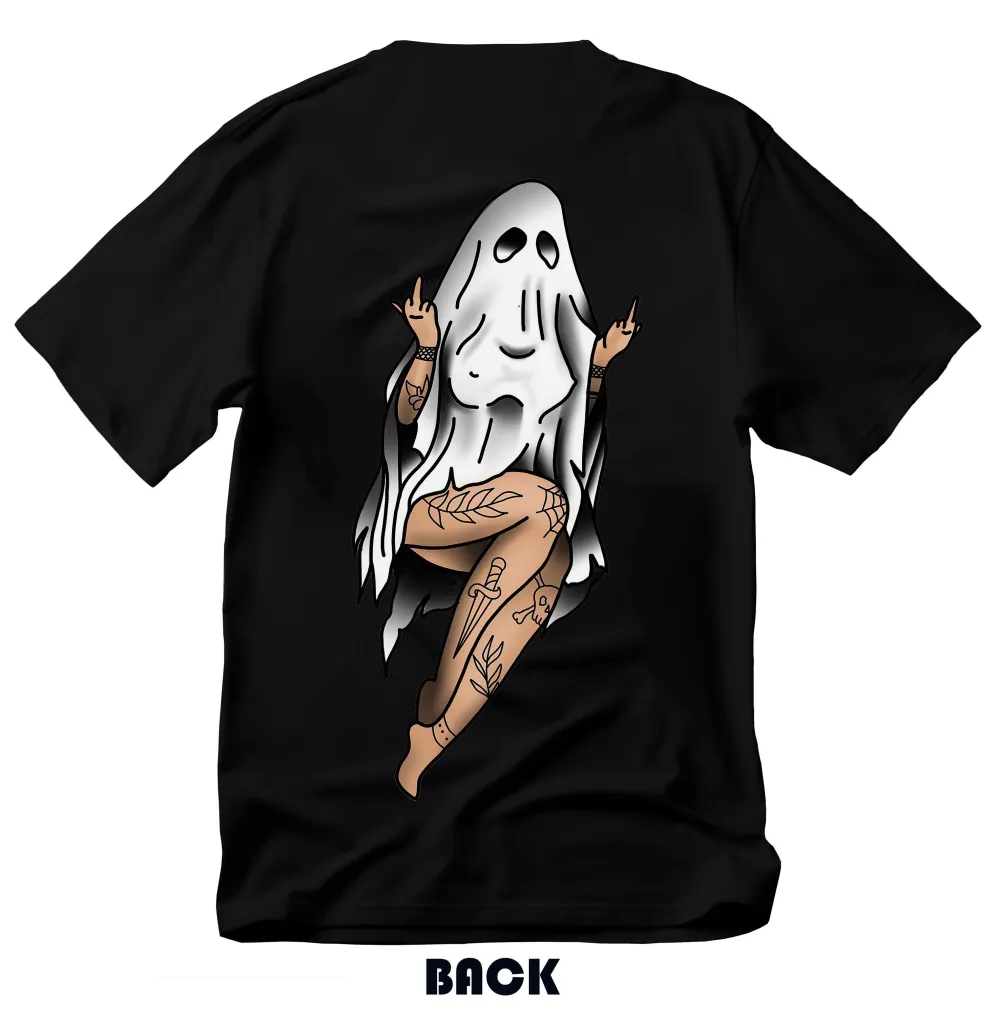 Naughty Sexy Naked Lady Ghost Printed Men's T-shirt