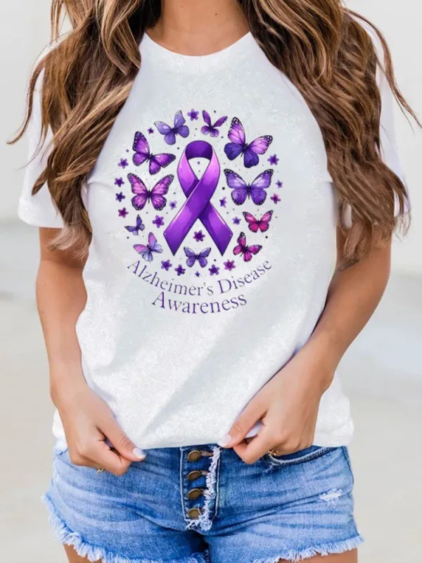 Women'S Alzheimer'S Disease Awareness Round-Neck T-Shirt