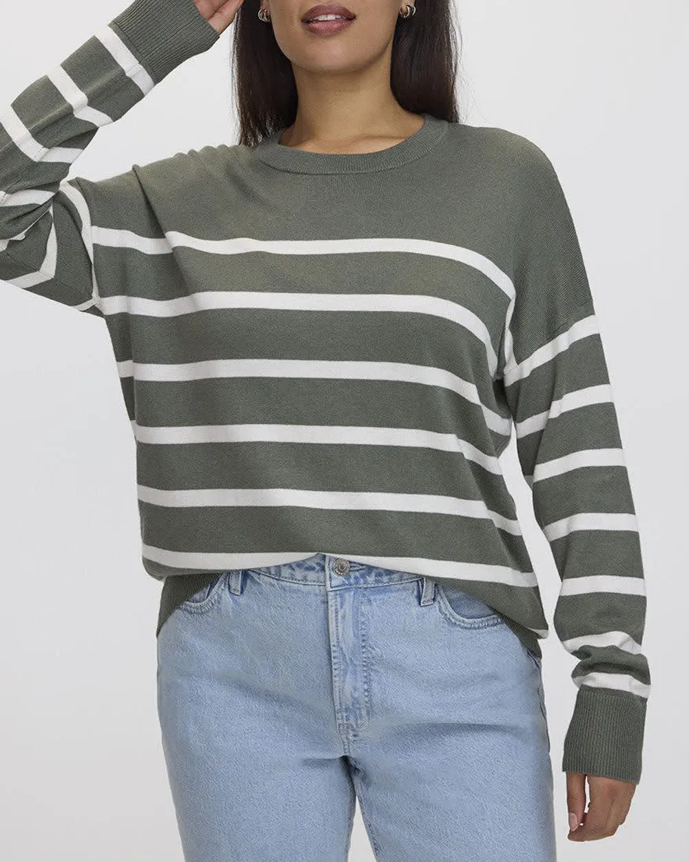 Long-Sleeve Crew-Neck Sweater