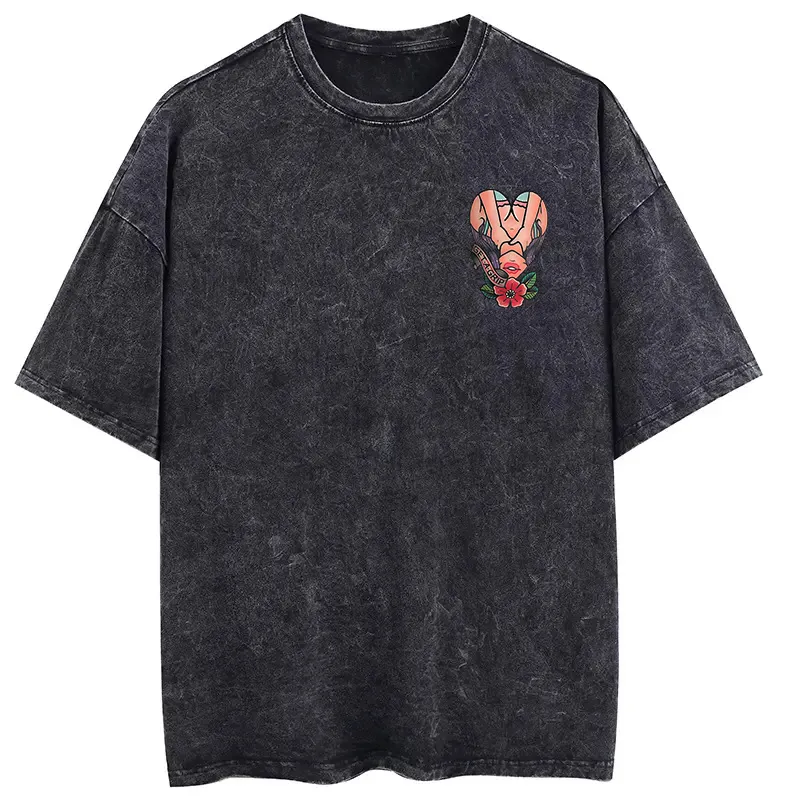 Get A Grip Printed Oversize Washed T-Shirt