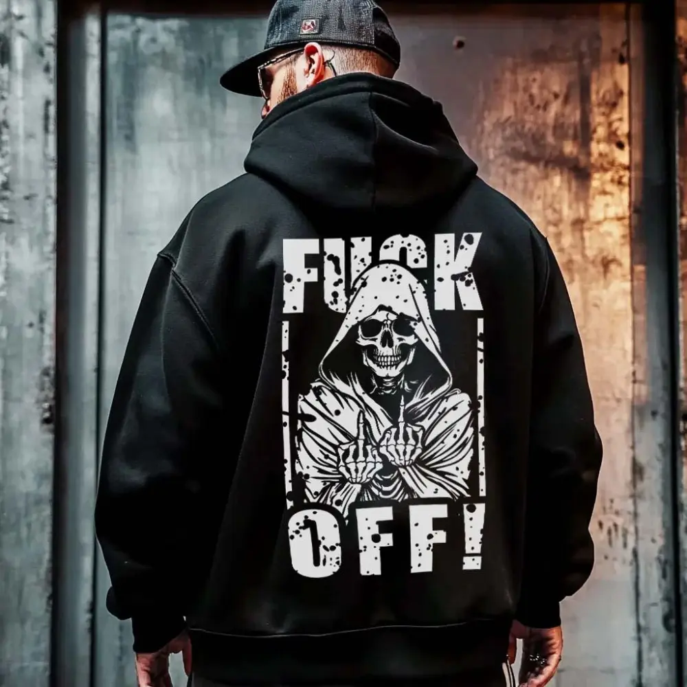 Fuck Off Printed Men's Hoodie