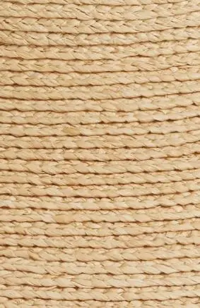 Raffia visor with foldable ties